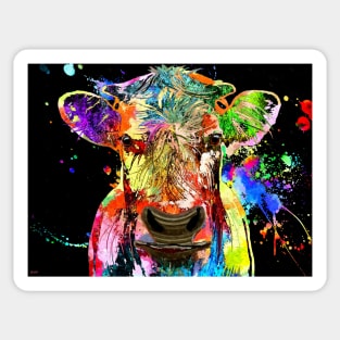 Cow Grunge Sticker